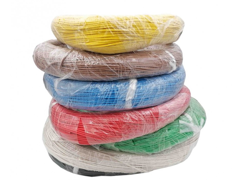 سیم افشان سایز 1x0.5 آبی حلقه 80 متری