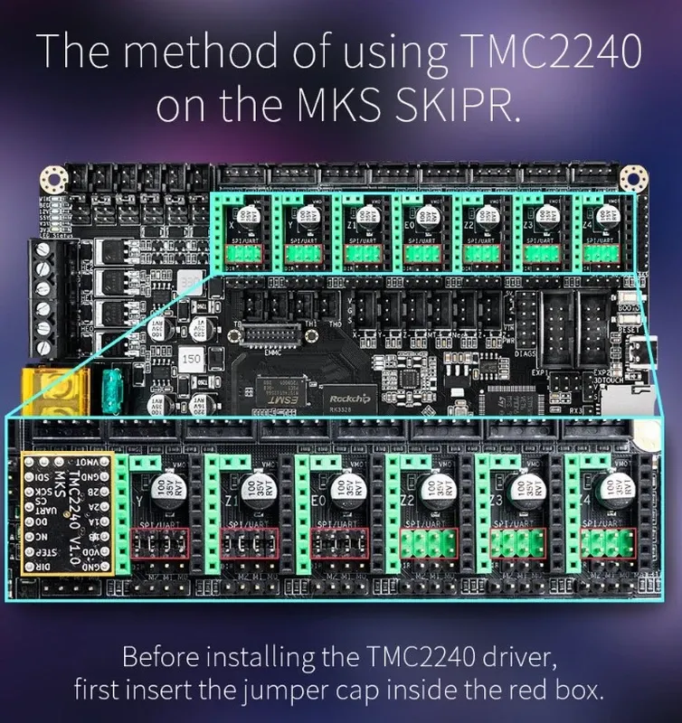درایور استپر موتور Makerbase MKS TMC2240 با رابط SPI