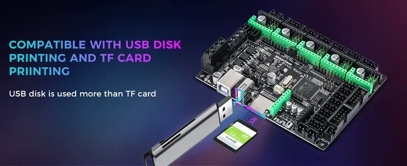 برد کنترلر پرینتر سه بعدی MKS Robin Nano V3.1 به همراه نمایشگر لمسی TS35 V2.0 مارک Makerbase